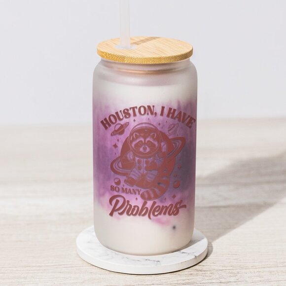 Houston I Have So Many Problems Raccoon Astronaut Tumbler,Funny Space Lover Gift - Picture 4 of 7
